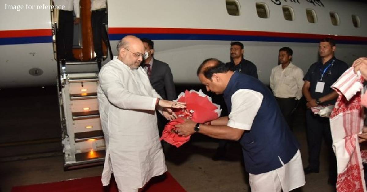 Union Home Minister Amit Shah arrives in Assam on two-day tour